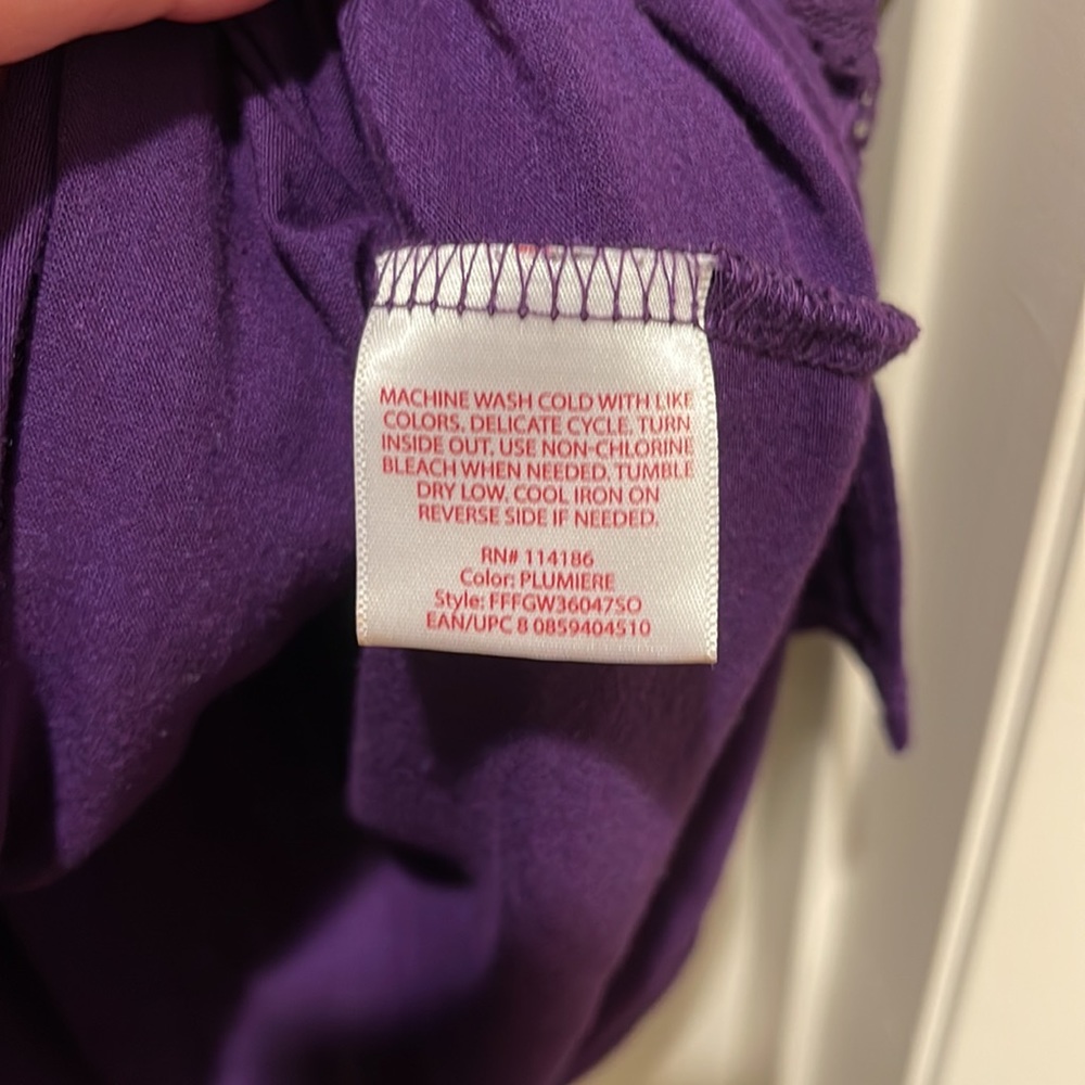 Beautiful purple Faded Glory top size 3X double lined front with lace detail - Picture 7 of 7
